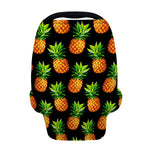 Black Pineapple Pattern Print Baby Seat Cover