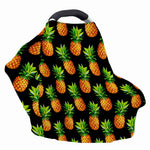 Black Pineapple Pattern Print Baby Seat Cover