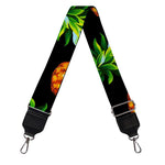 Black Pineapple Pattern Print Bag Strap