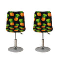 Black Pineapple Pattern Print Bar Stool Covers