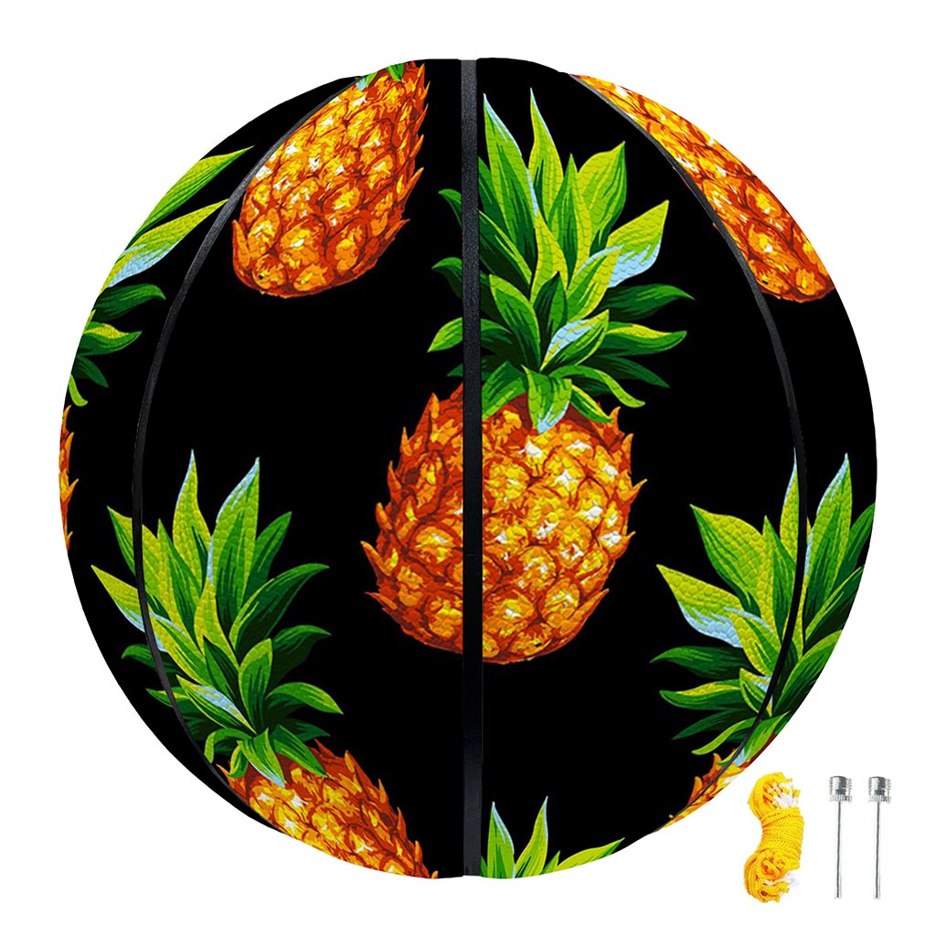 Black Pineapple Pattern Print Basketball