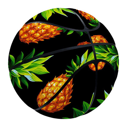 Black Pineapple Pattern Print Basketball