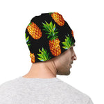 Black Pineapple Pattern Print Beanie