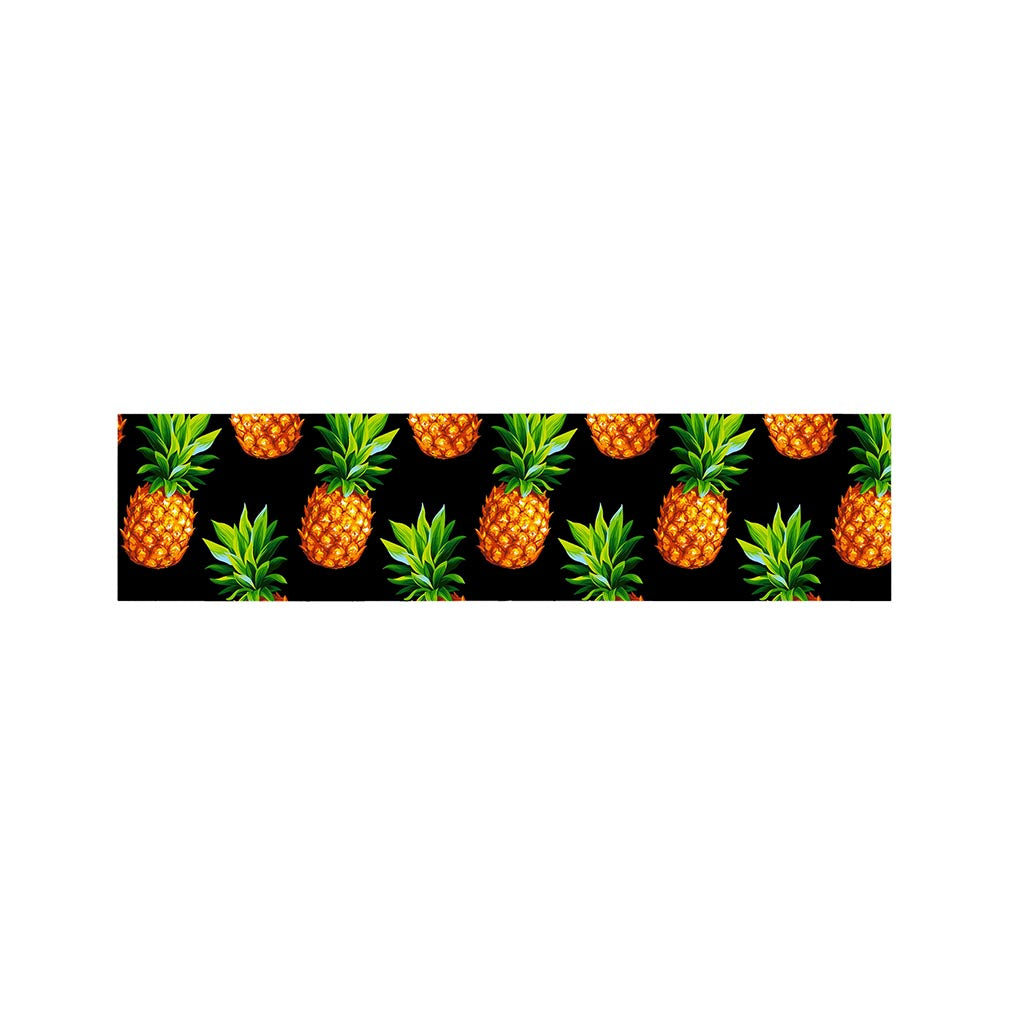 Black Pineapple Pattern Print Bed Runner