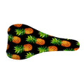 Black Pineapple Pattern Print Bicycle Seat Cover