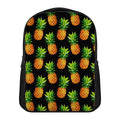 Black Pineapple Pattern Print Casual Backpack