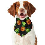 Black Pineapple Pattern Print Dog Bandana