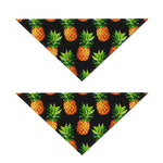 Black Pineapple Pattern Print Dog Bandana