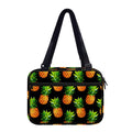 Black Pineapple Pattern Print Double Strap Bible Bag