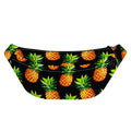 Black Pineapple Pattern Print Fanny Pack