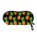 Black Pineapple Pattern Print Glasses Case