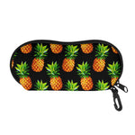Black Pineapple Pattern Print Glasses Case