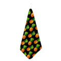 Black Pineapple Pattern Print Hand Towel