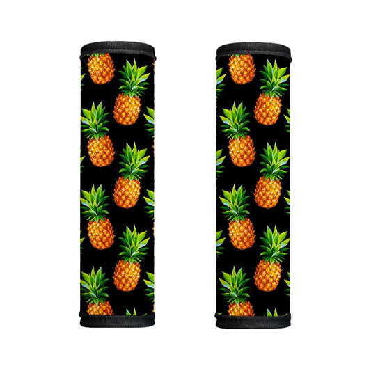 Black Pineapple Pattern Print Handle Covers