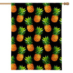 Black Pineapple Pattern Print House Flag
