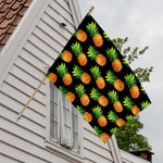 Black Pineapple Pattern Print House Flag