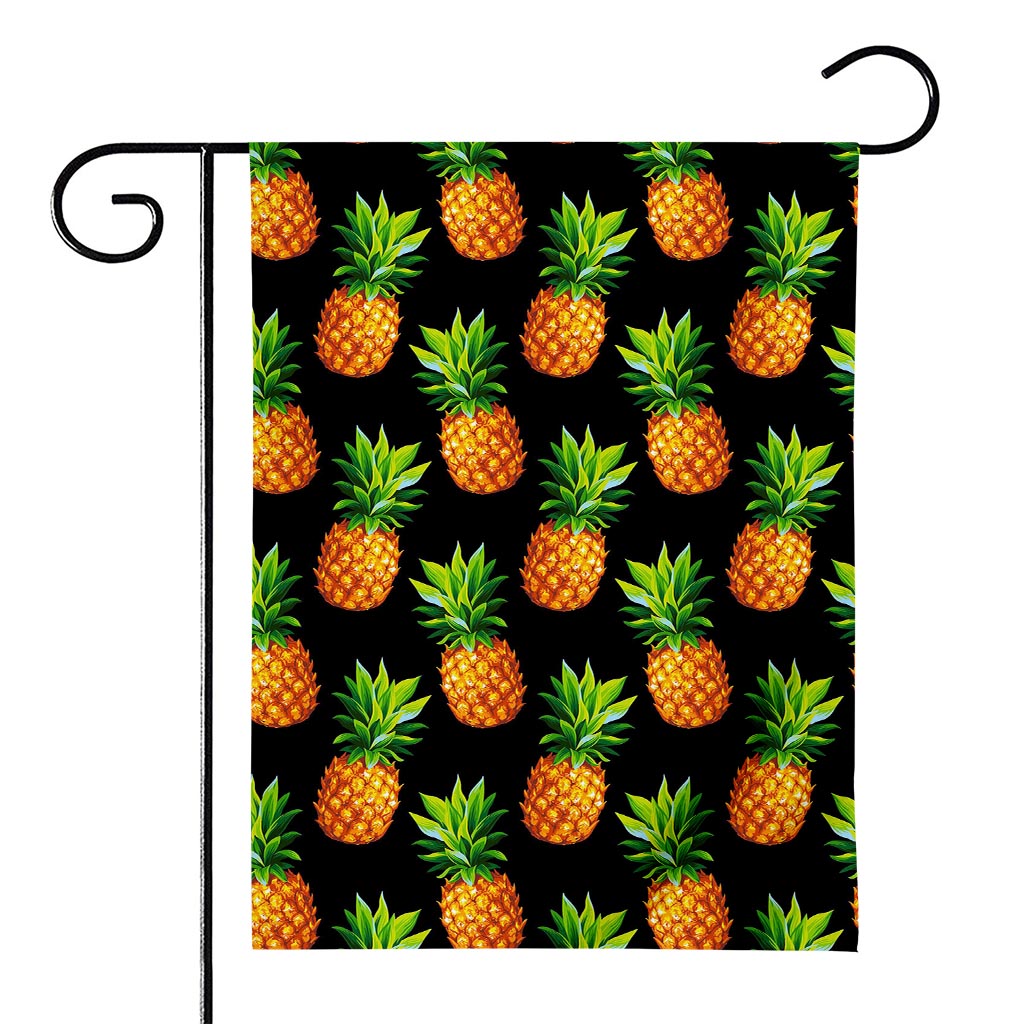 Black Pineapple Pattern Print House Flag