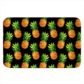 Black Pineapple Pattern Print Indoor Door Mat