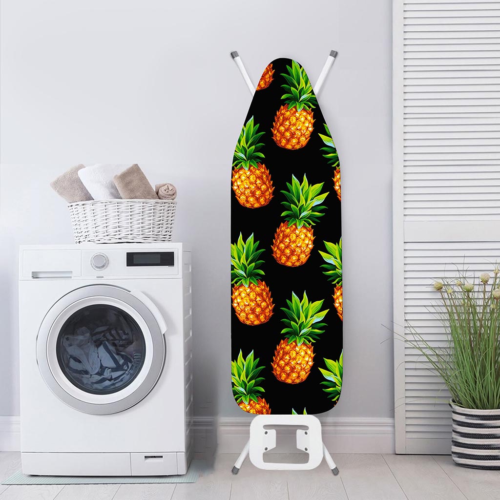 Black Pineapple Pattern Print Ironing Board Cover