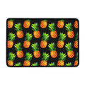 Black Pineapple Pattern Print Kitchen Mat