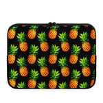 Black Pineapple Pattern Print Laptop Sleeve
