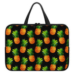 Black Pineapple Pattern Print Laptop Sleeve With Handle