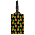 Black Pineapple Pattern Print Luggage Tag