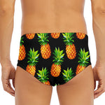 Black Pineapple Pattern Print Men's Triangle Swim Briefs