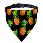 Black Pineapple Pattern Print Over The Collar Dog Bandana