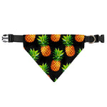 Black Pineapple Pattern Print Over The Collar Dog Bandana