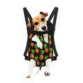 Black Pineapple Pattern Print Pet Carrier Backpack