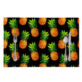 Black Pineapple Pattern Print Placemat