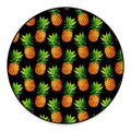 Black Pineapple Pattern Print Round Floor Mat