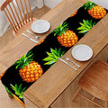 Black Pineapple Pattern Print Table Runner