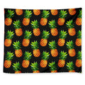 Black Pineapple Pattern Print Tapestry
