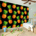 Black Pineapple Pattern Print Wall Sticker