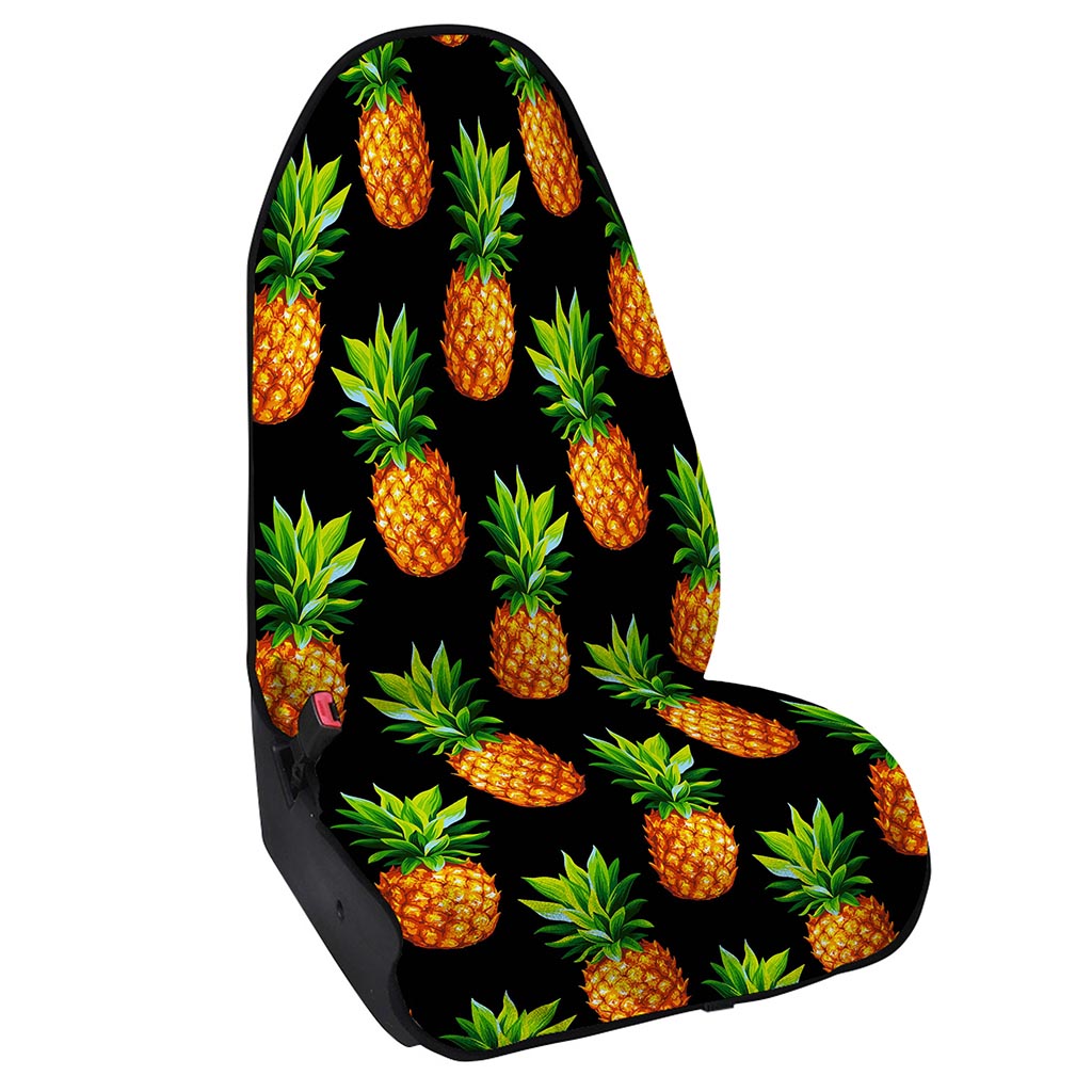 Black Pineapple Pattern Print Waterproof Car Seat Cover
