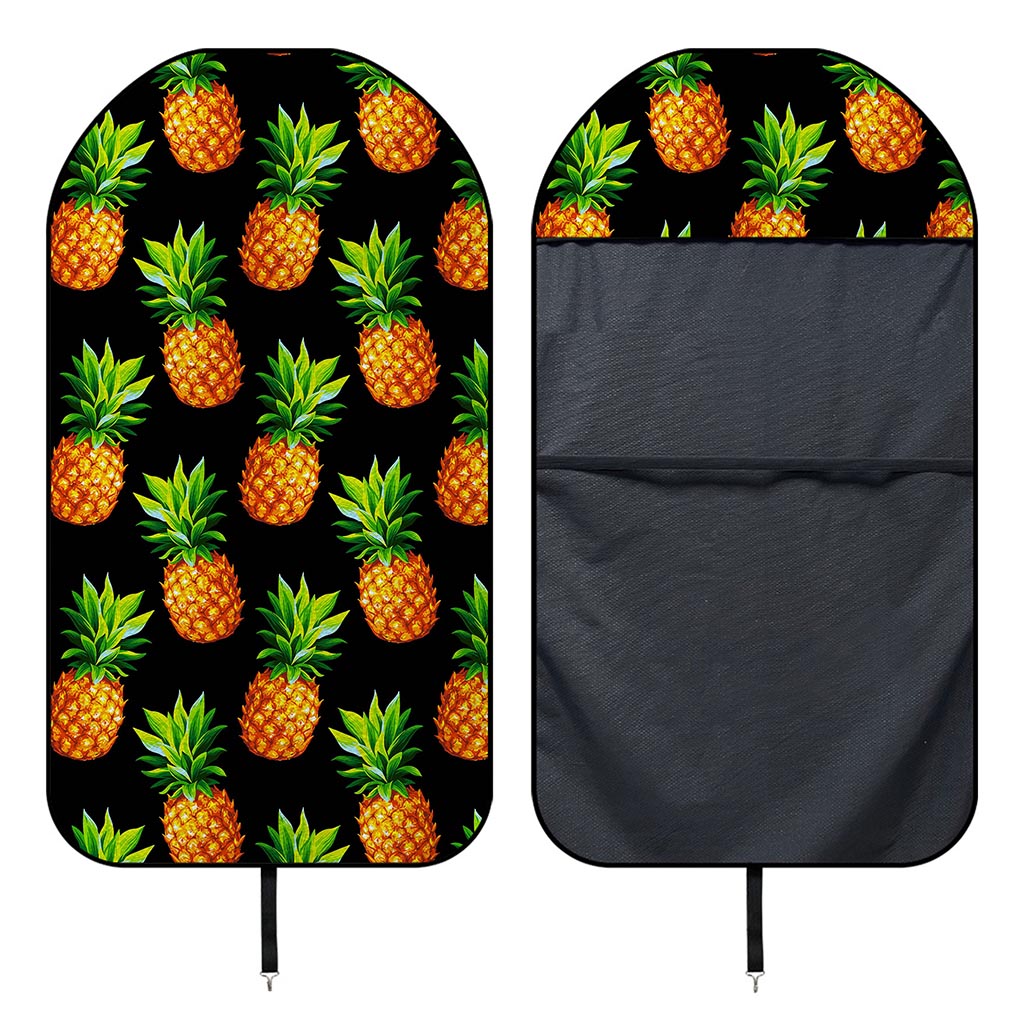 Black Pineapple Pattern Print Waterproof Car Seat Cover