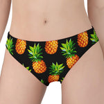 Black Pineapple Pattern Print Women's Panties