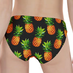 Black Pineapple Pattern Print Women's Panties