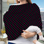 Black Pink And Blue Argyle Pattern Print Baby Seat Cover