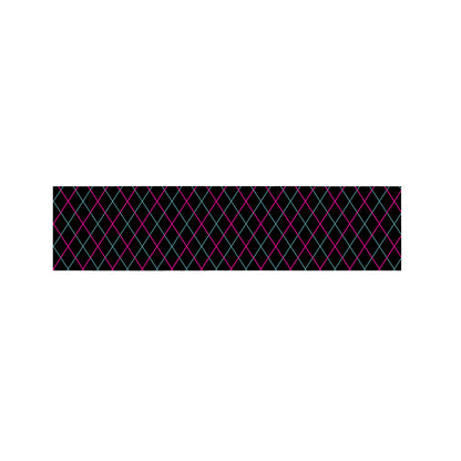 Black Pink And Blue Argyle Pattern Print Bed Runner