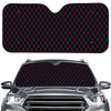 Black Pink And Blue Argyle Pattern Print Car Windshield Sun Shade