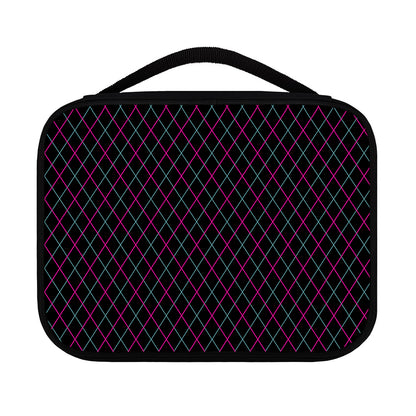 Black Pink And Blue Argyle Pattern Print Classic Bible Case