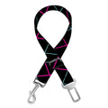Black Pink And Blue Argyle Pattern Print Dog Seat Belt
