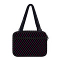 Black Pink And Blue Argyle Pattern Print Double Strap Bible Bag