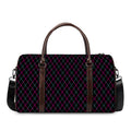 Black Pink And Blue Argyle Pattern Print Duffel Bag