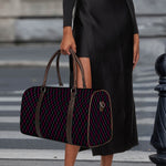 Black Pink And Blue Argyle Pattern Print Duffle Bag