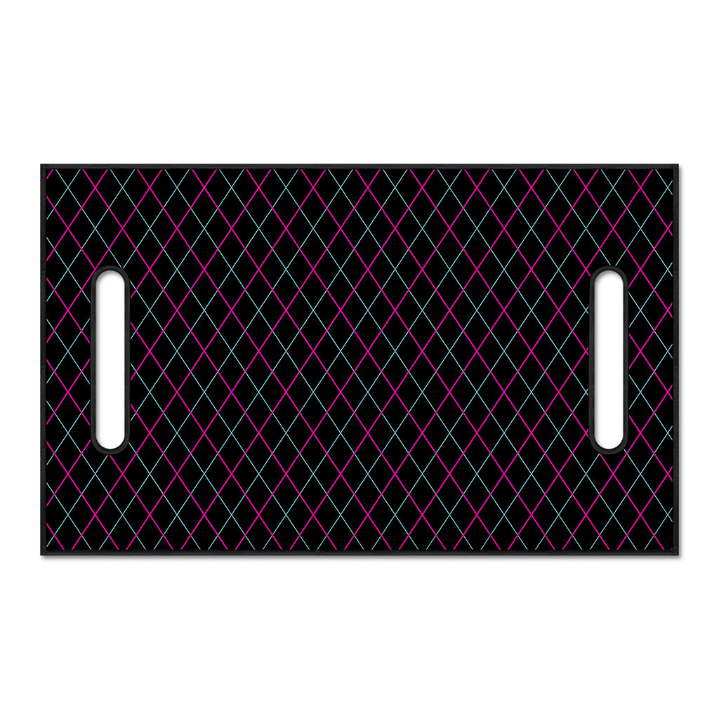 Black Pink And Blue Argyle Pattern Print Golf Cart Seat Cover