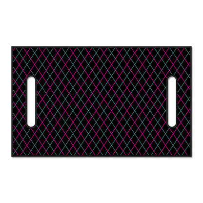 Black Pink And Blue Argyle Pattern Print Golf Cart Seat Cover